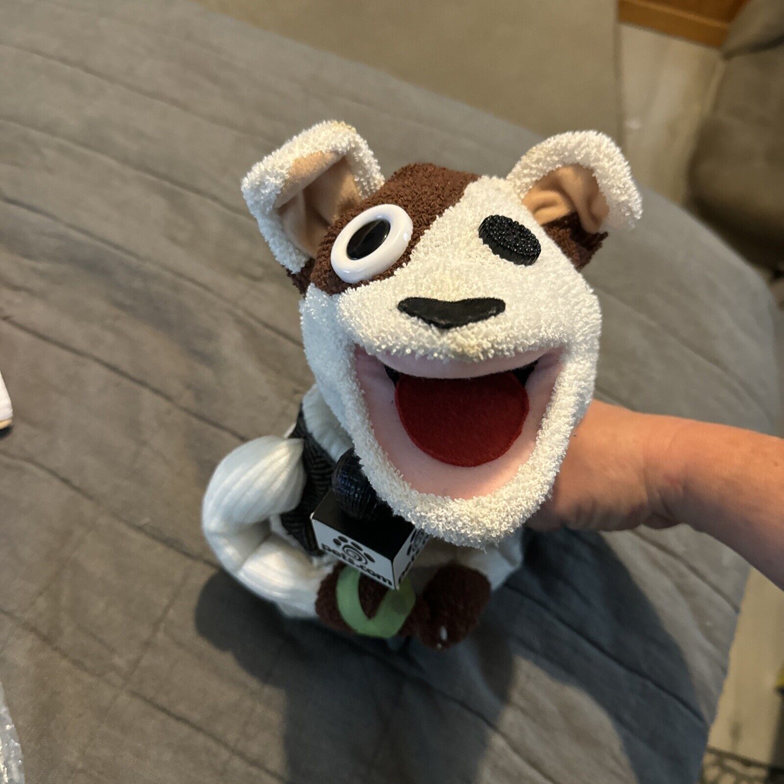 Pets.com MASCOT DOG SOCK HAND PUPPET TOY MICROPHONE Advertising PLUSH