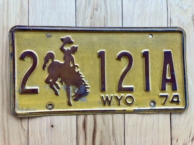 1974 Wyoming License Plate