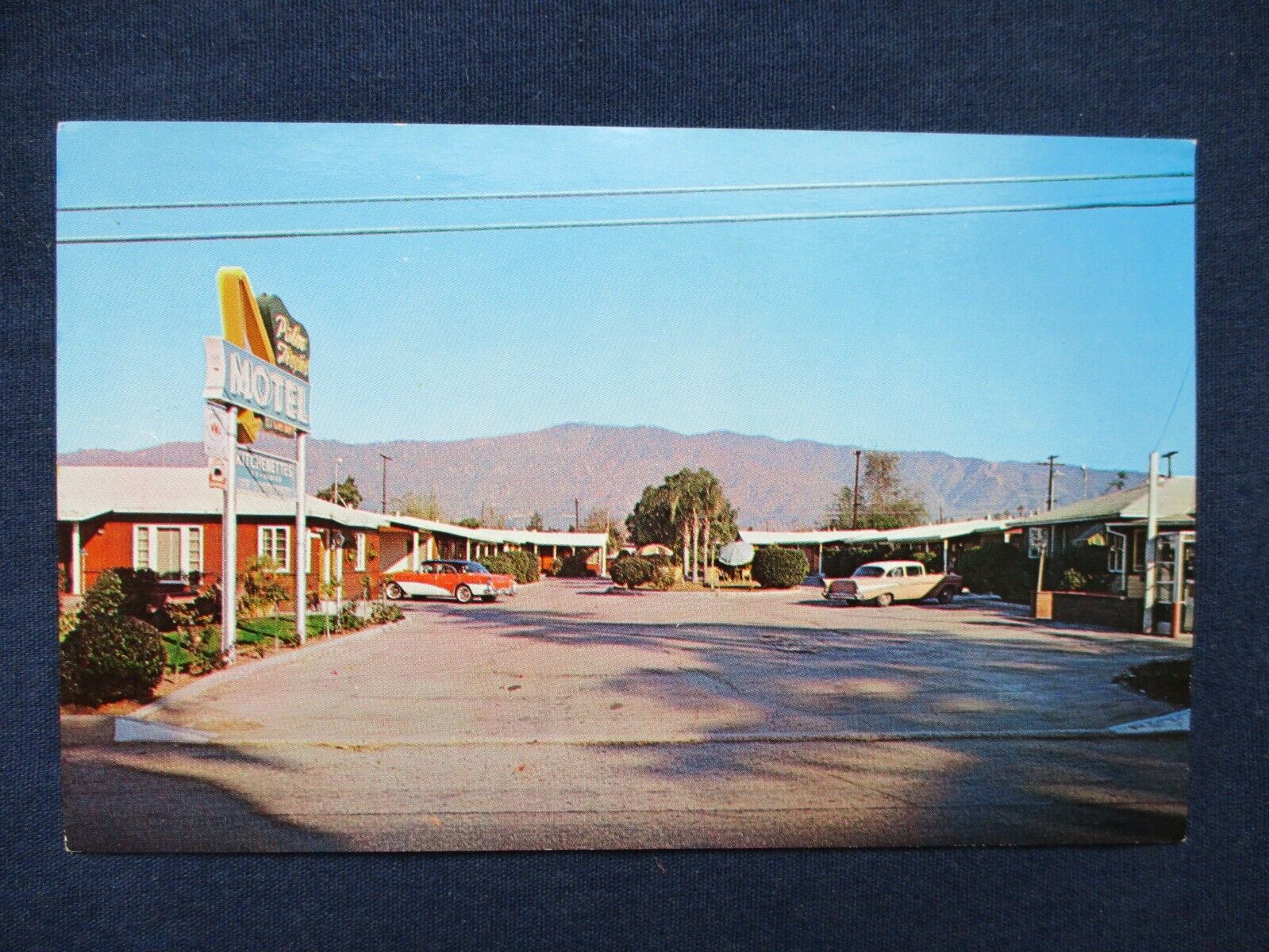 1950s Glendora California Palm Tropics Motel Route 66 Postcard