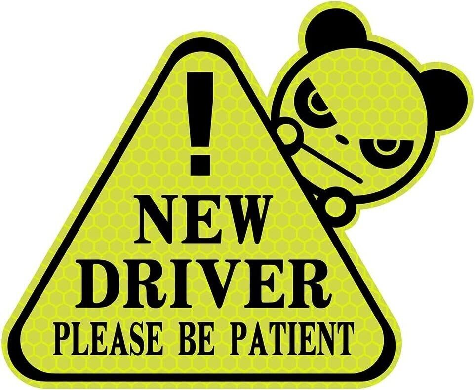 2pc New Driver Sticker Fridge Magnet Sign for Car, Reflective, New Driver Signs
