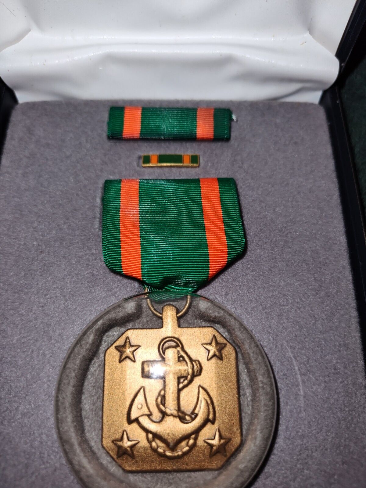USMC Marine Corps And Navy Achievement Medal With Ribbon Bar
