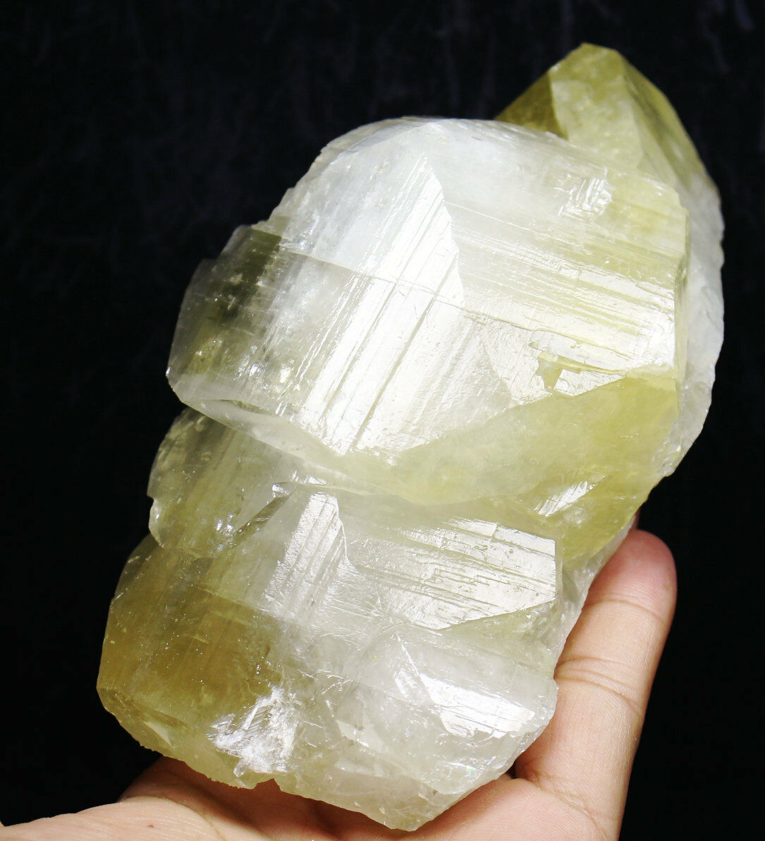 2.52lb New Find Natural Yellow Calcite Crystal Cluster Mineral Specimen / China