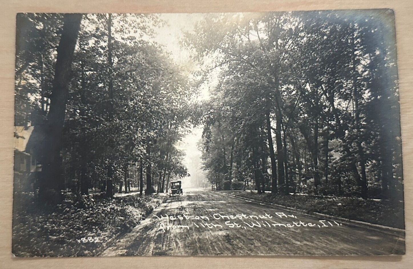 RPPC Postcard 1912 - West on Chestnut Av. from 11th St. Wilmette, Illinois
