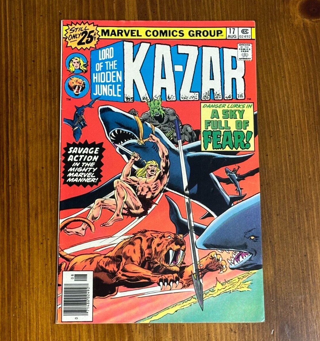 KA-ZAR #17 Newsstand Rich Buckler (Marvel Comics, 1976)