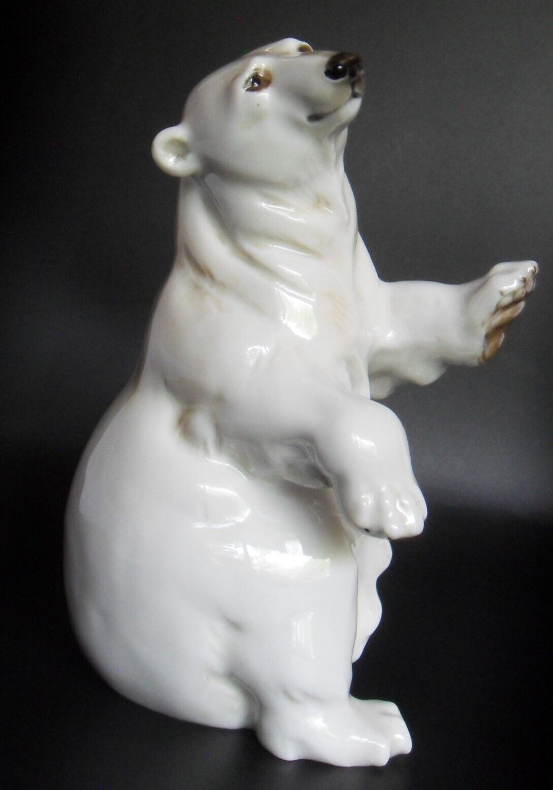 Lorenz Hutschenreuther Polar Bear Figurine Achtziger Bavaria Germany Porcelain