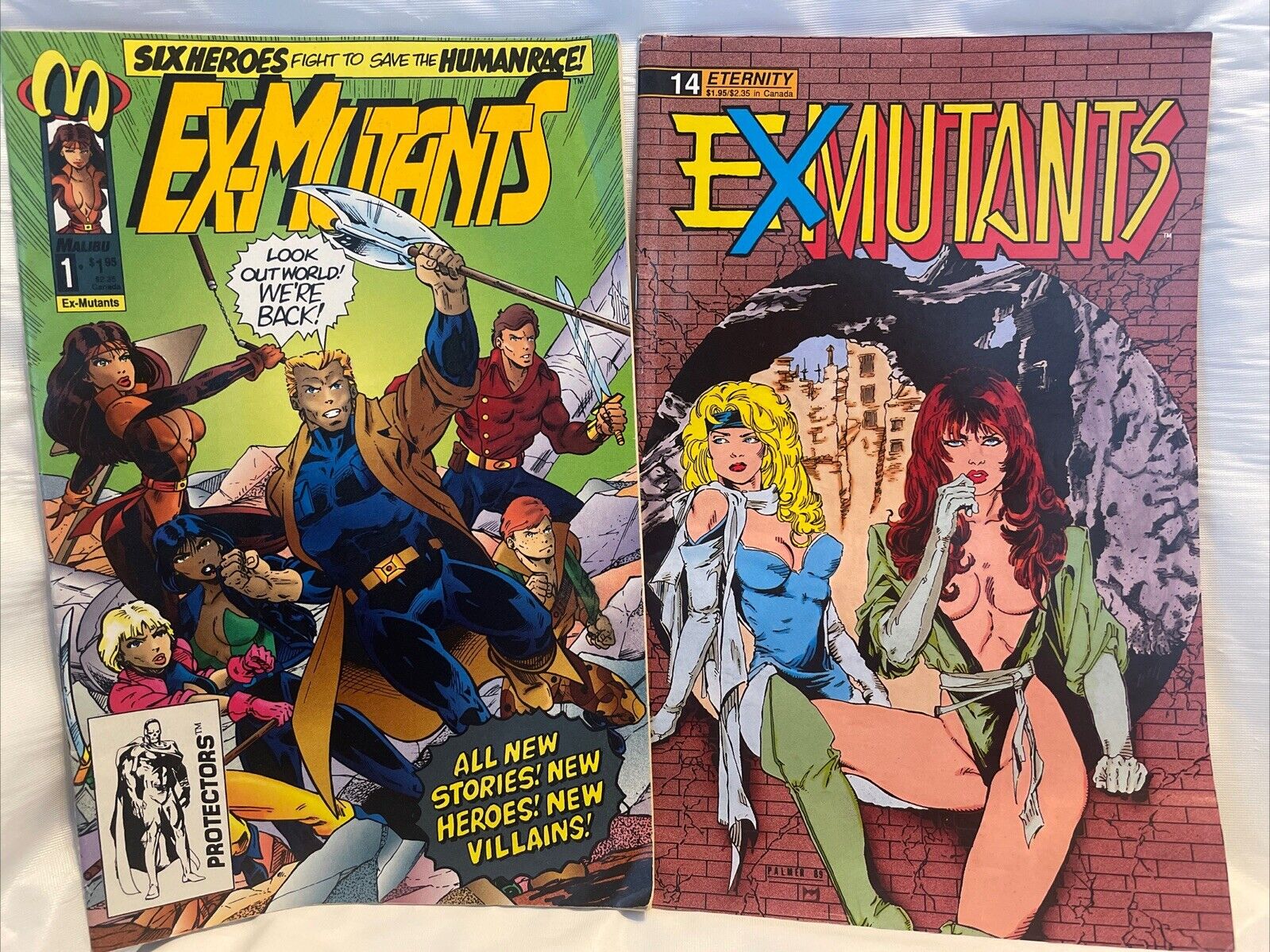 Ex-Mutants #1 & #14 Eternity Comics- Malibu Graphics