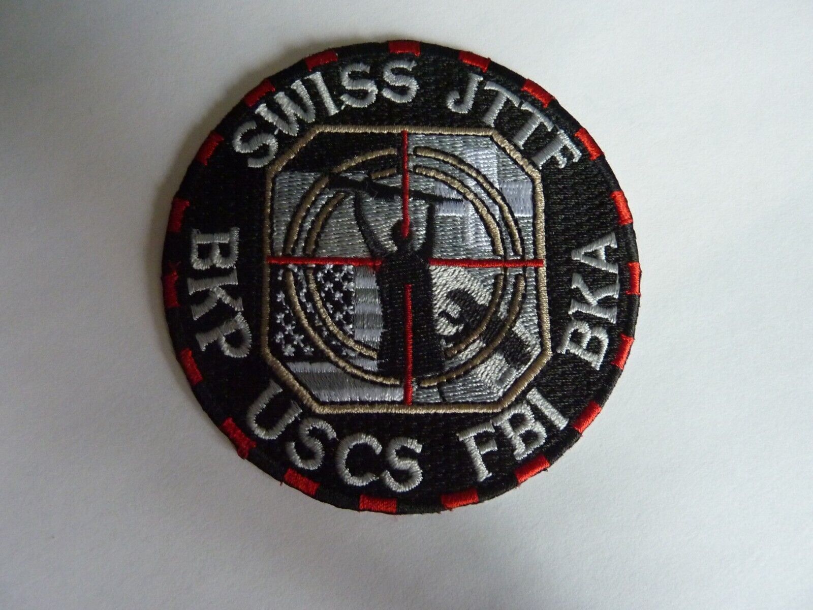 Rare FBI PATCH: SWISS JTTF Multi-Agency Task Force - Black Version #22/100