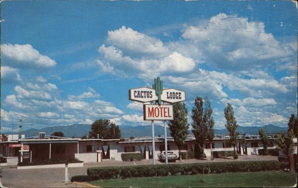 Cactus Lodge Motel,Santa Fe,New Mexico,NM Mwm Co. Chrome Postcard Vintage