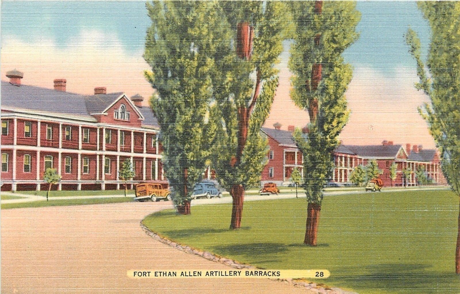 Fort Ethan Vermont~Fort Ethan Allen Artillery Barracks~1940s PC