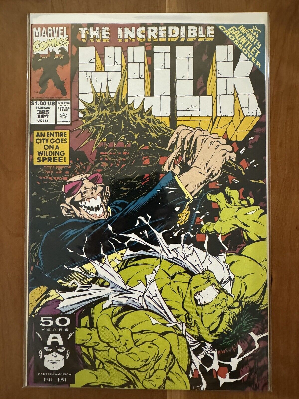 The Incredible Hulk (1962) #385 Marvel Comics Infinity Gauntlet Crossover
