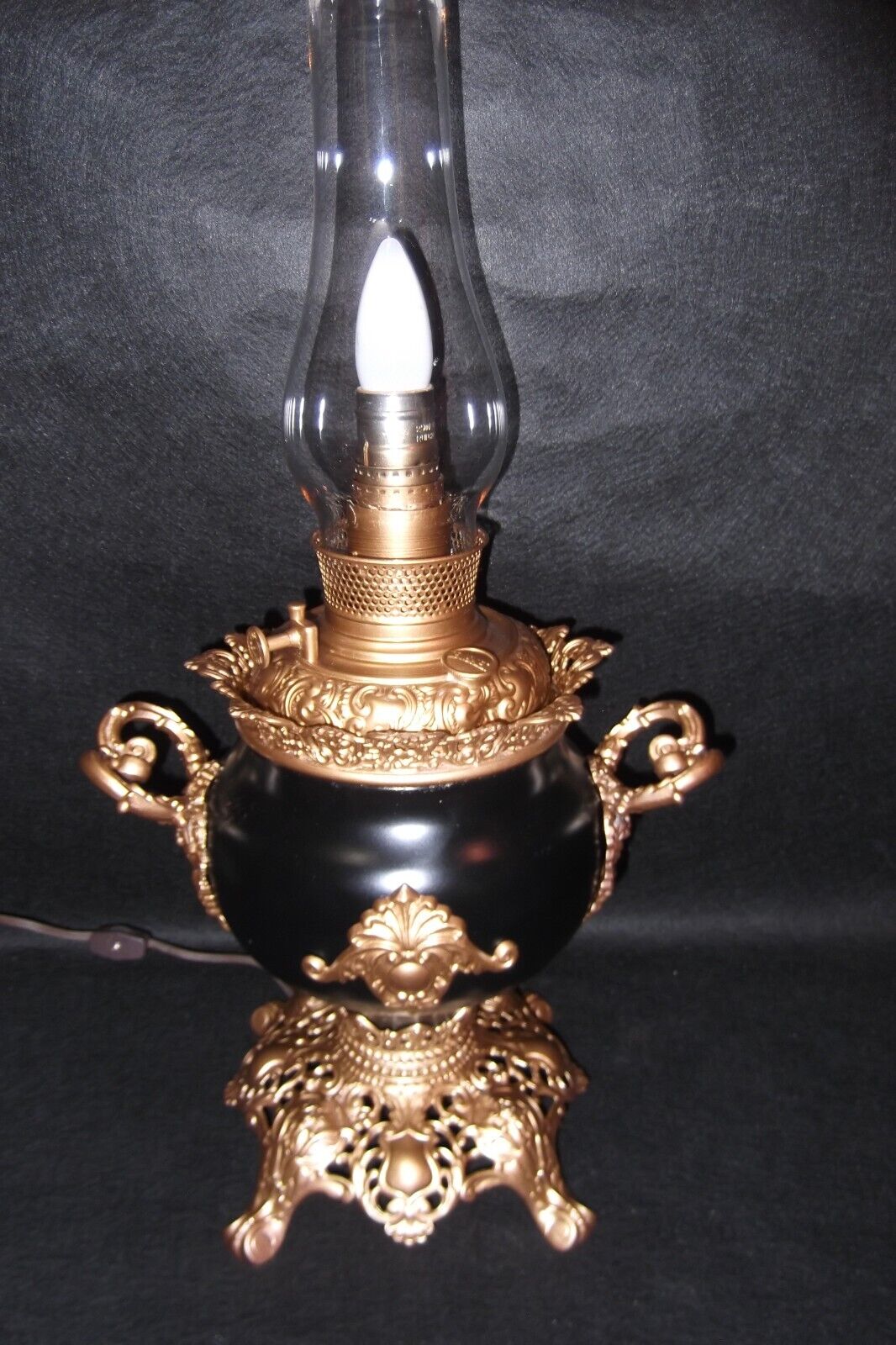 Antique B & H (Bradley Hubbard) Oil Lamp converted to electric
