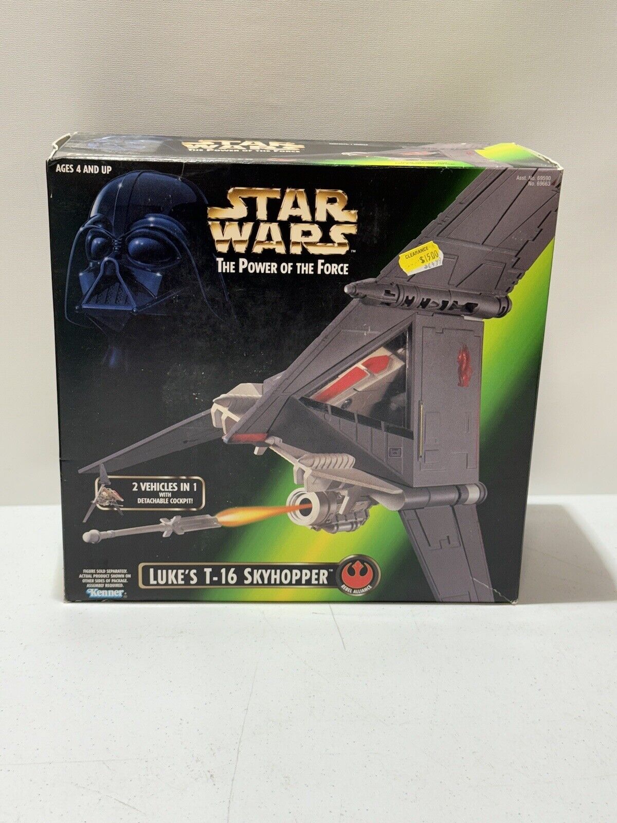 NEW IN BOX Star Wars Power of the Force - Luke's T-16 Skyhopper Kenner Vintage