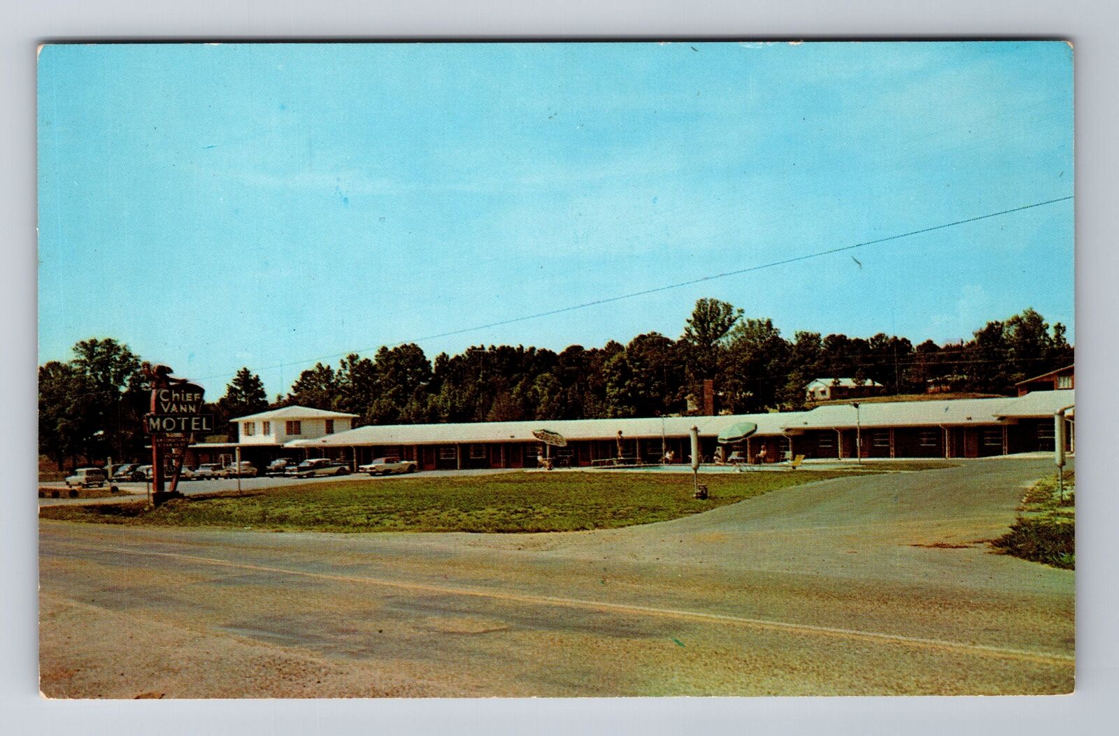 Chatsworth GA-Georgia, Chief Vann Motel Antique Advertising, Vintage Postcard