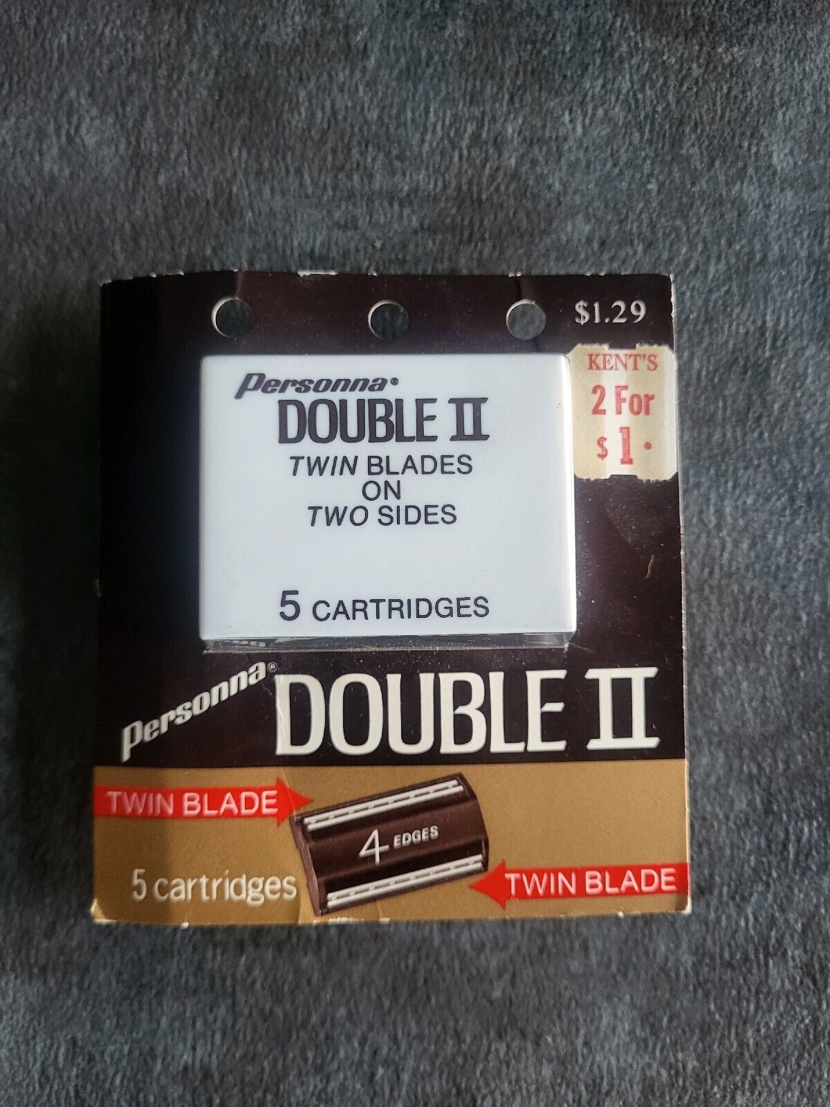 VINTAGE PERSONNA DOUBLE II Men\'s TWIN BLADES ON TWO SIDES 5 CARTRIDGES - NEW