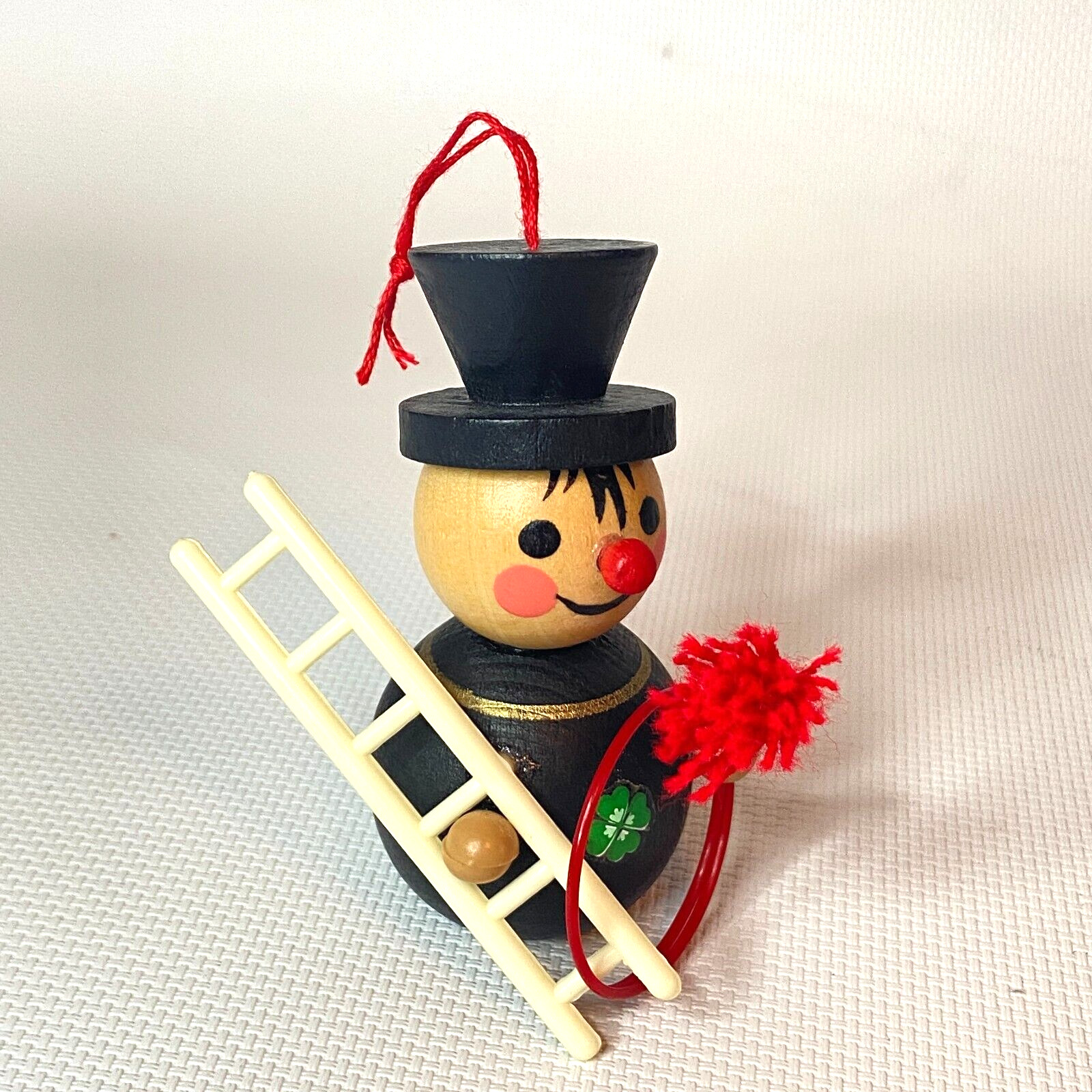 Steinbach Germany Lucky Chimney Sweep Ladder Wooden Vintage 1970\'s Ornament