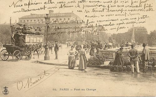 CPA PARIS PONT AU CHANGE