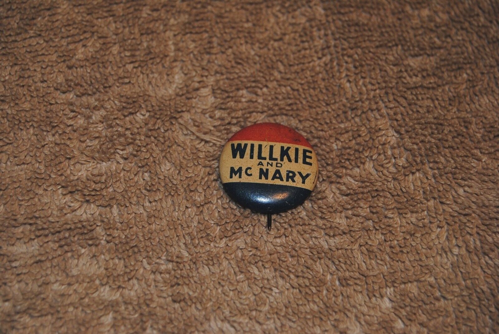 Vintage Political Pin Willkie and McNary Campaign Button