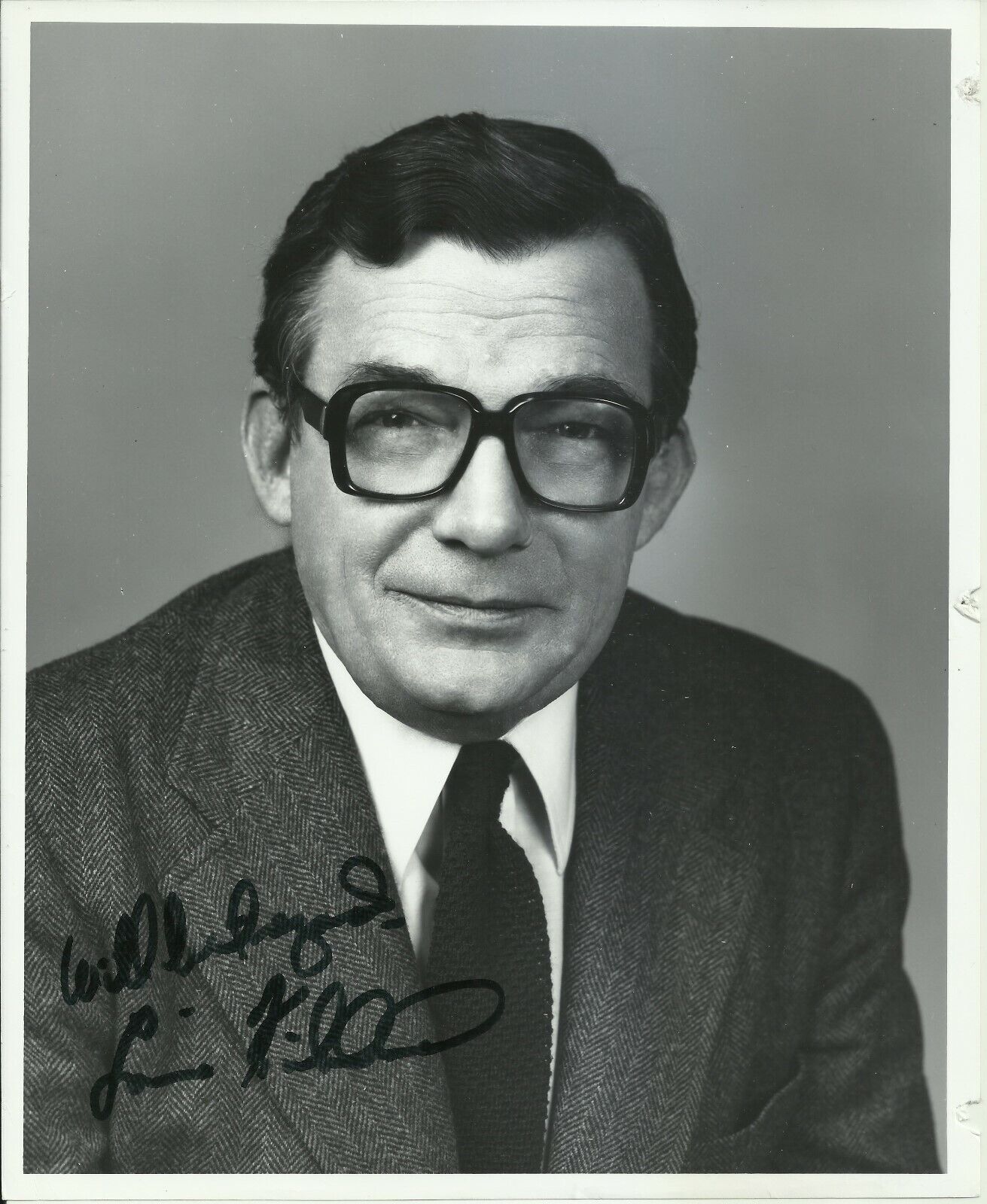 Lane Kirkland AFL-CIO President Original Autographed 8x10 Signed Photo & Letter