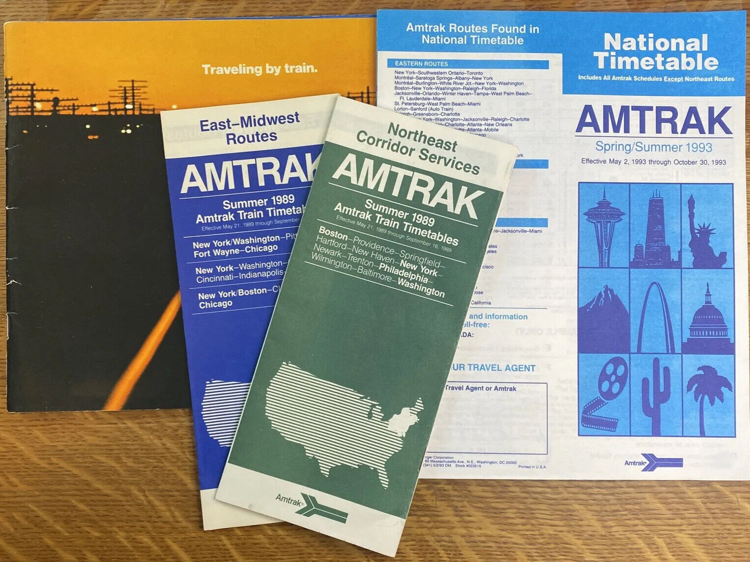 Amtrak Train National & Regional Timetables Schedules & Brochure Vtg 80s 90s