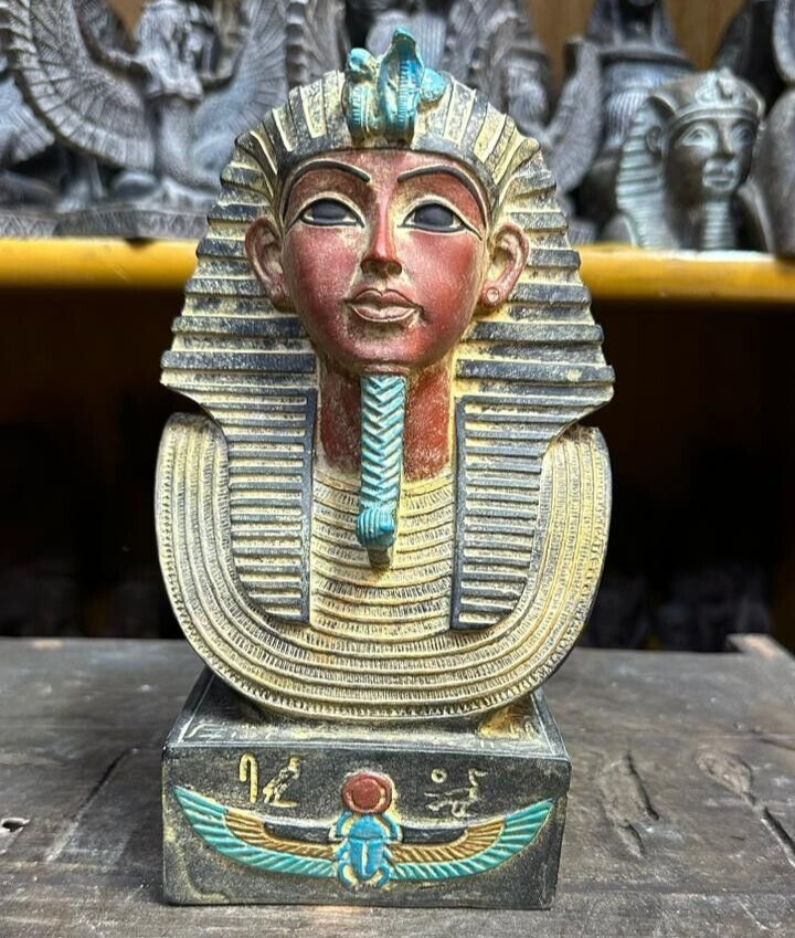 RARE ANCIENT EGYPTIAN ANTIQUES Statue Bust Of Pharaonic King Tutankhamun BC