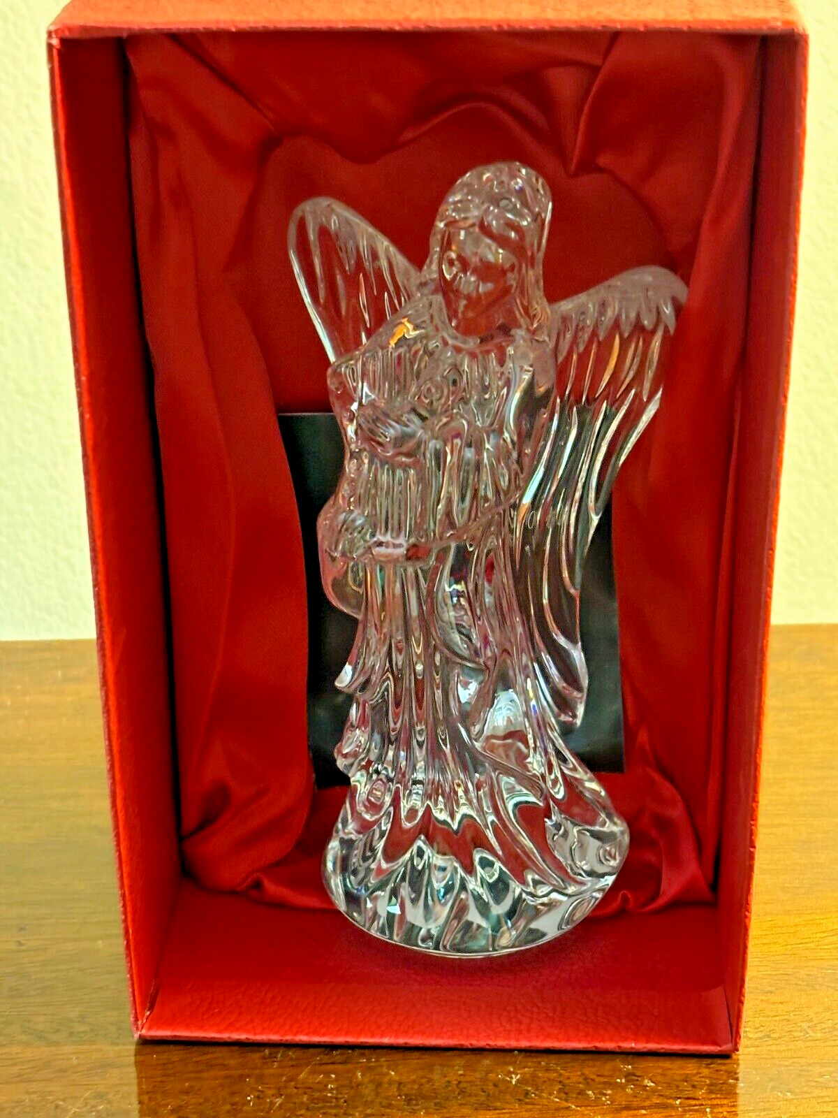 Waterford Crystal Nativity Collection The Angel with Harp with Original Box VTG