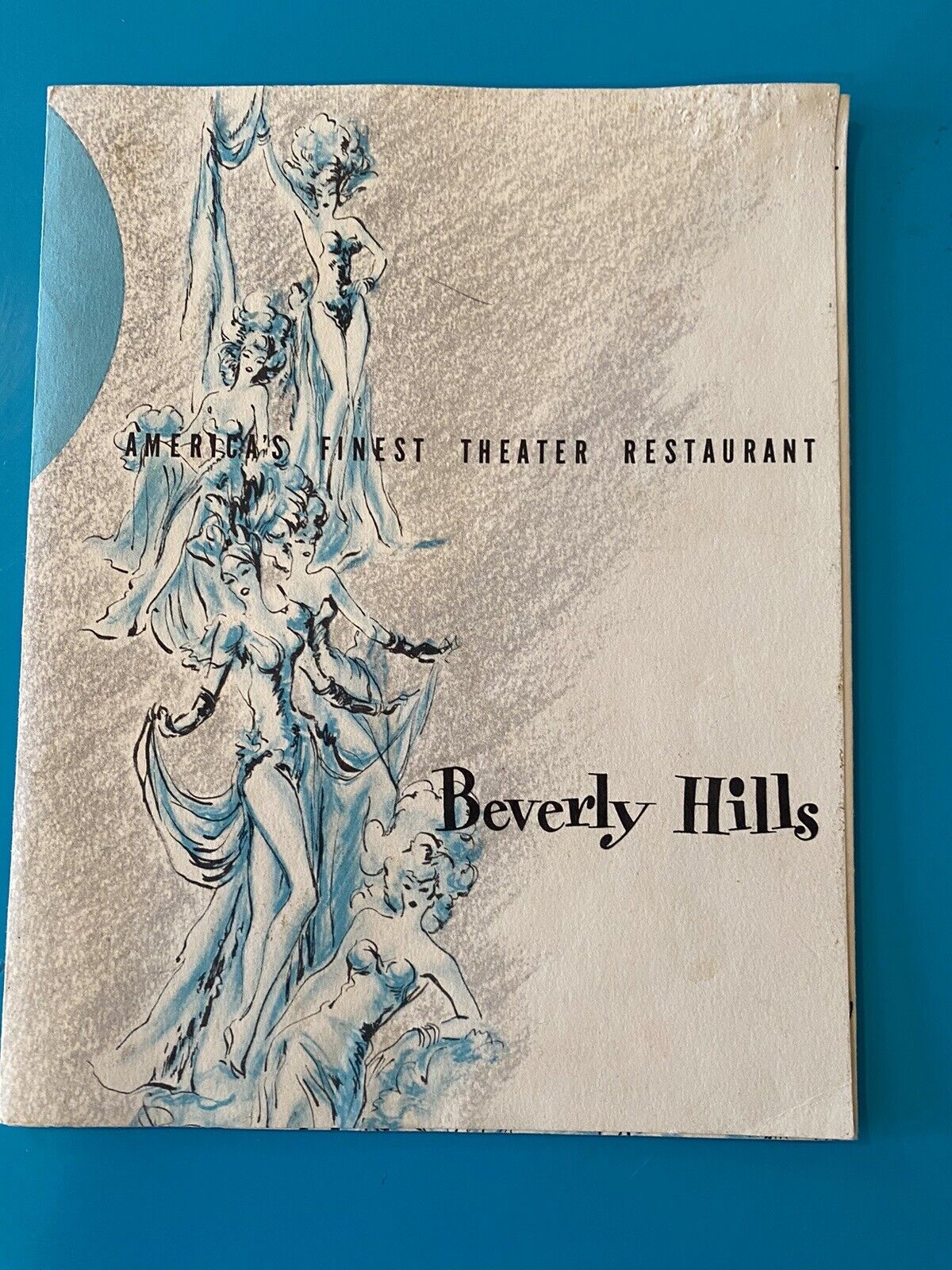 Beverly Hills Supper Club RARE ORIGINAL VINTAGE Tri-Fold Brochure