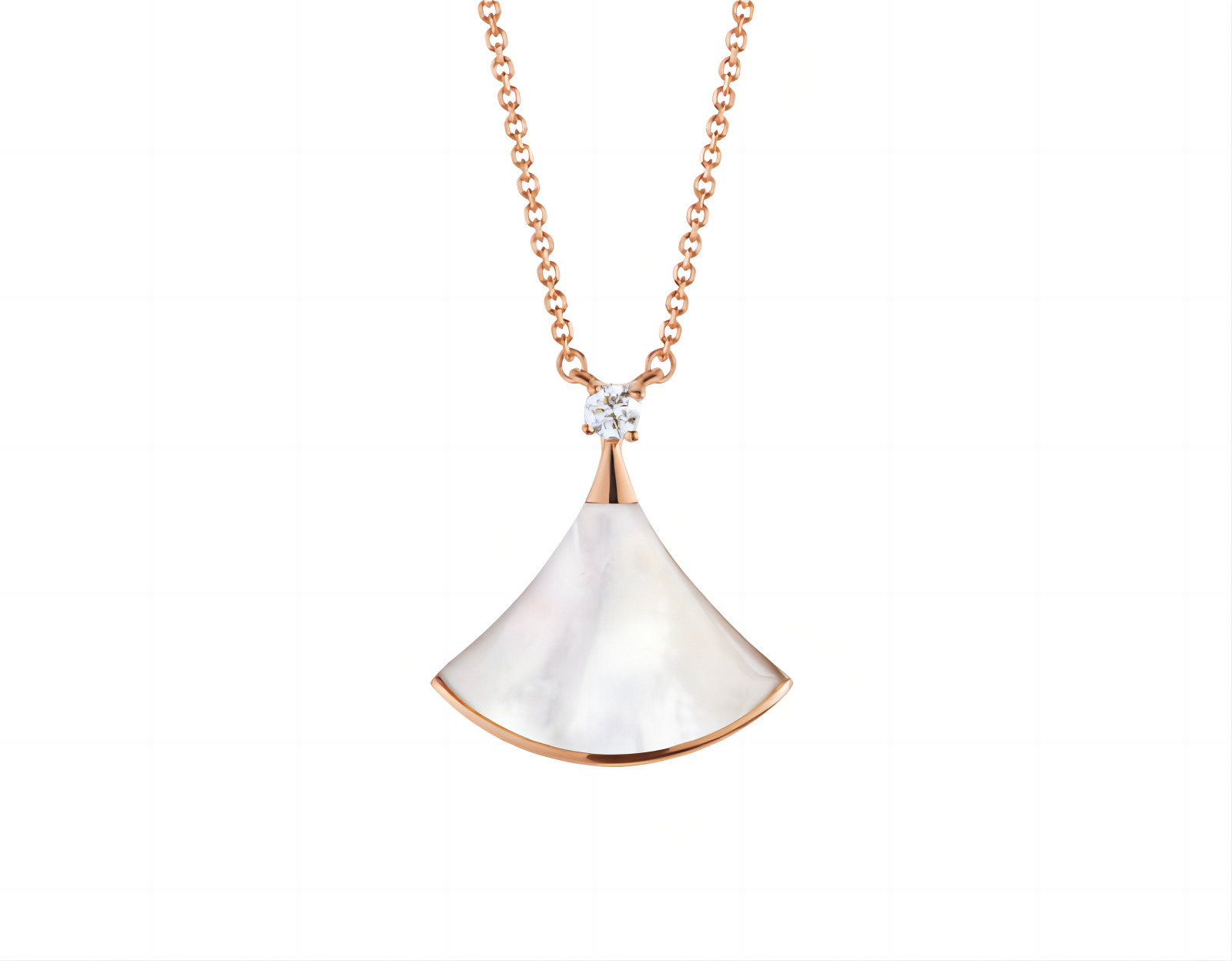 Pendant Shell Necklace K18 Pink Gold
