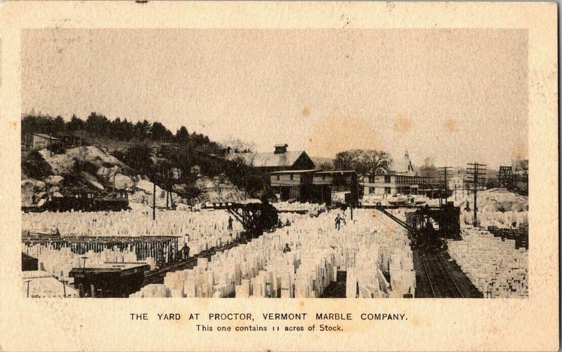 1911. THE YARD AT PROCTOR, VERMONT MARBLE COMPANY. POSTCARD EP3