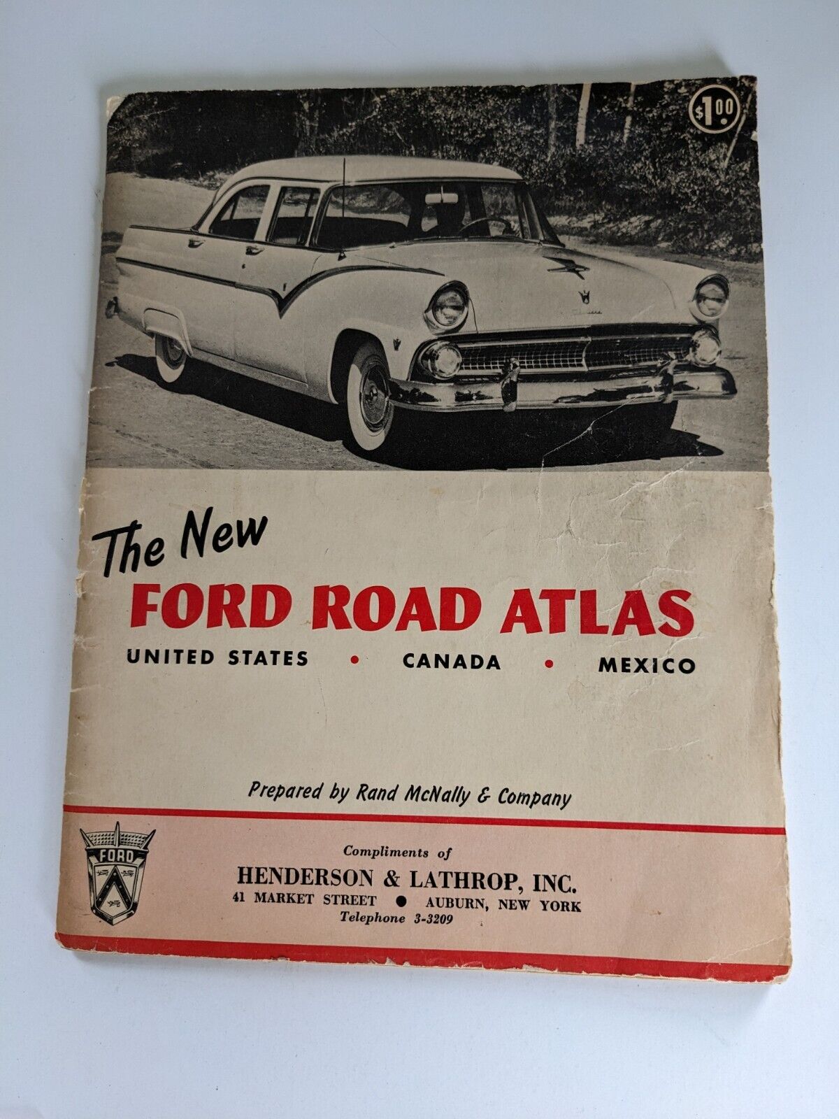 Vintage 1955 Rand McNally & Co. Road Atlas and Radio Guide of The United States