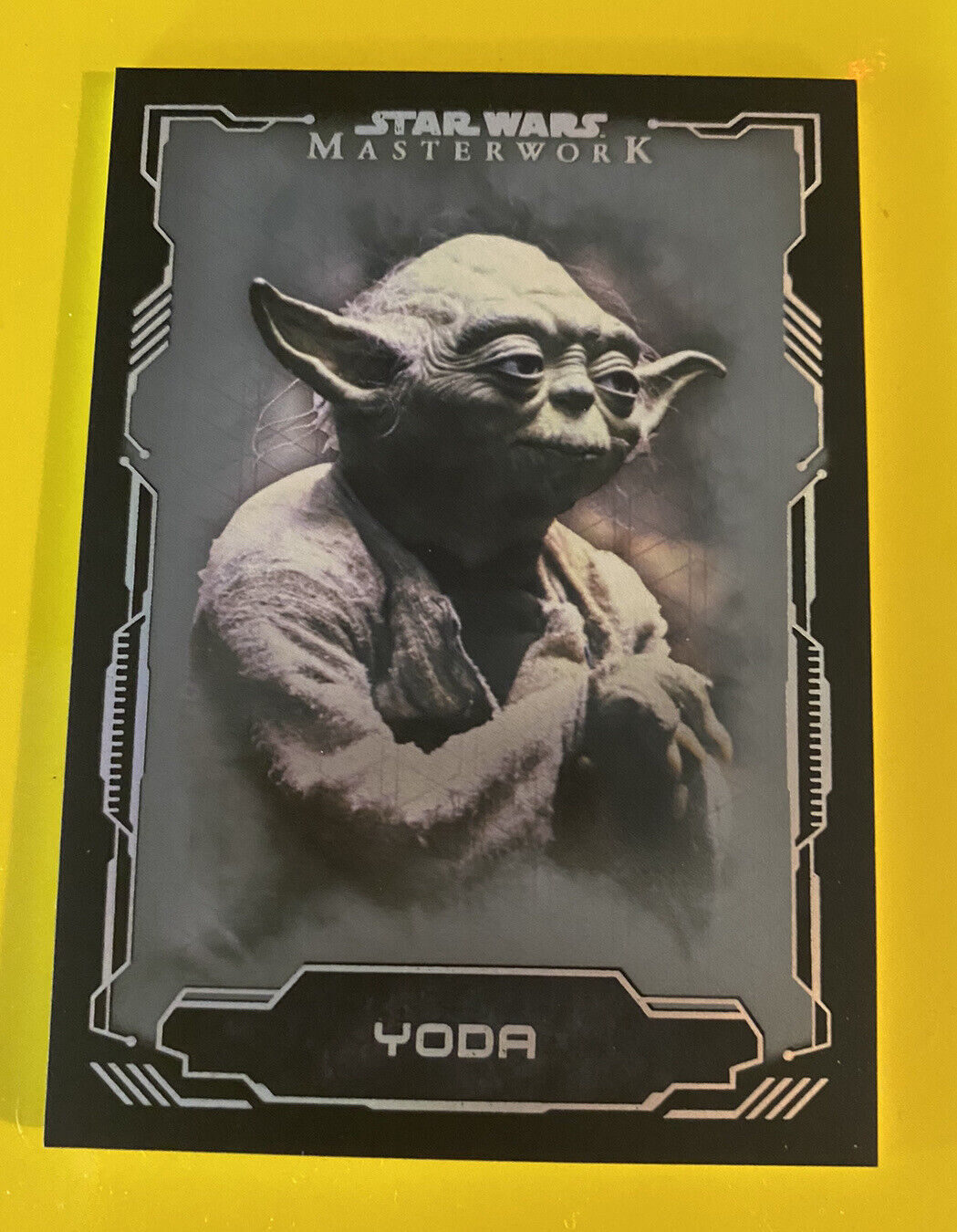 2016 Topps Star Wars Masterwork #8 Yoda ESB Silver Metallic Parallel Card 70/99