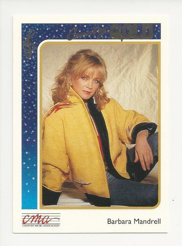 1992 STERLING CMA COUNTRY GOLD MUSIC ROOKIE CARD BARBARA MANDRELL FOIL PARALLEL