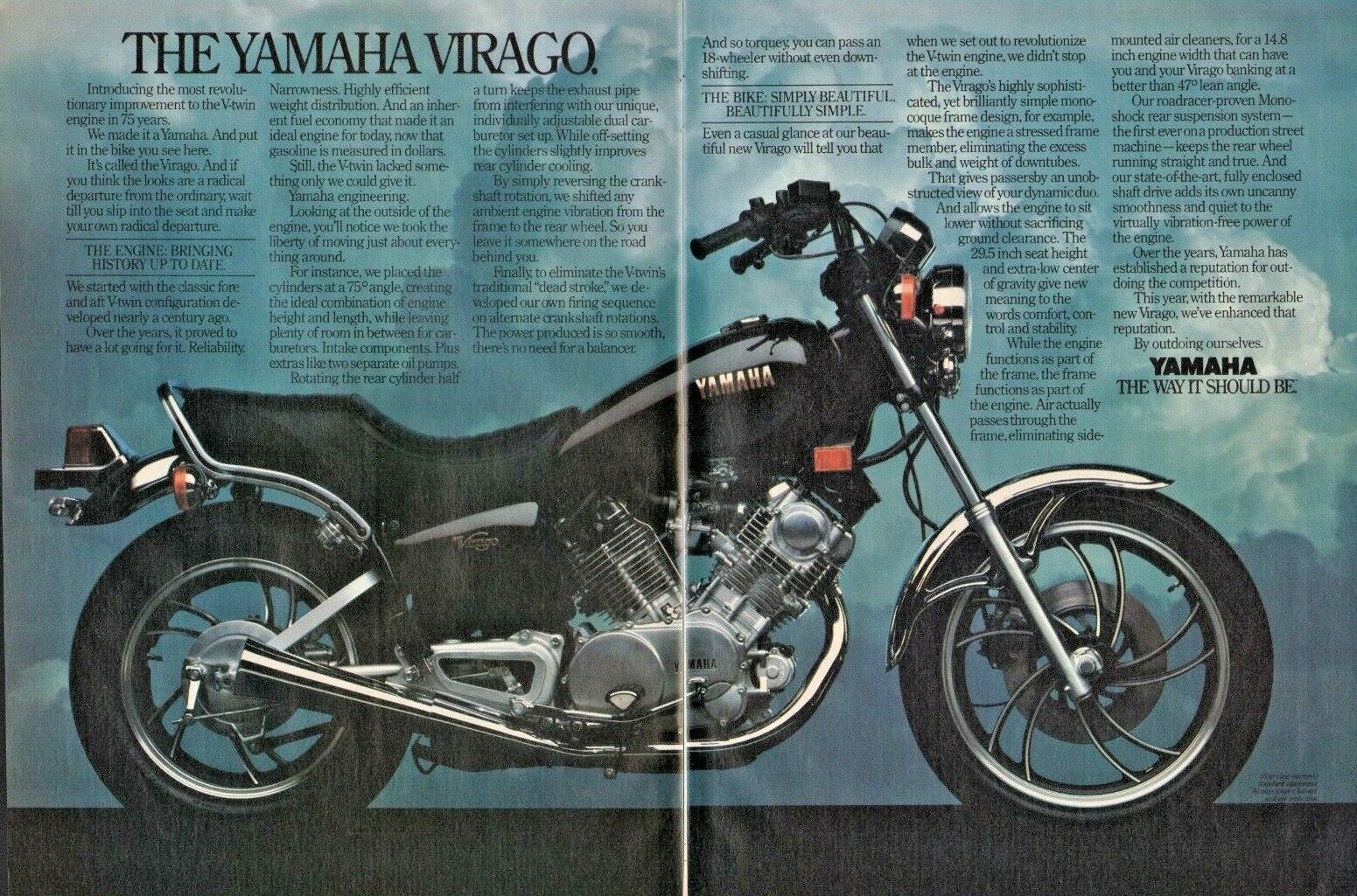 1981 Yamaha Virago - 2-Page Vintage Motorcycle Ad