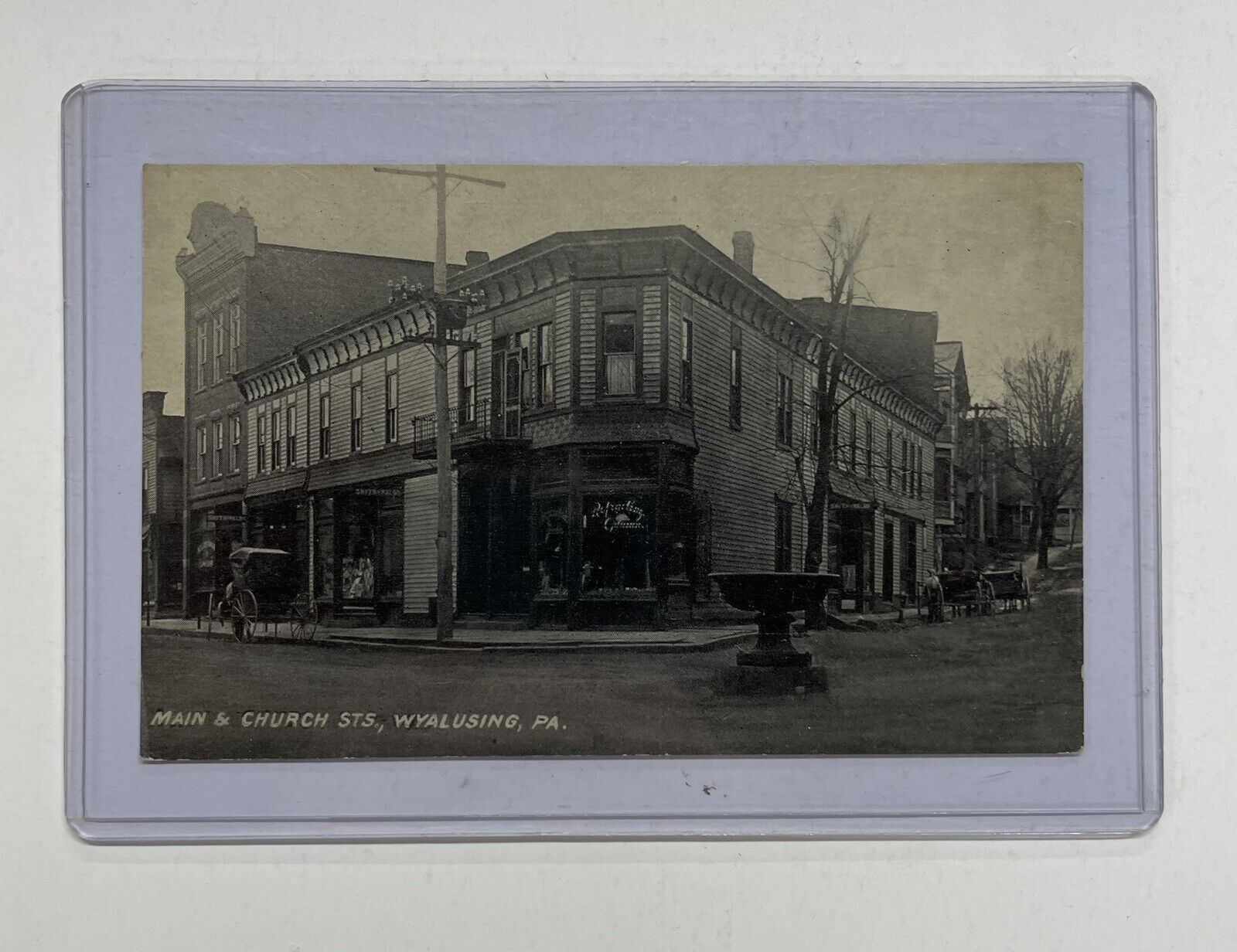 Street Scene Wyalusing PA Bradford County Pennsylvania Vintage 1916 Postcard