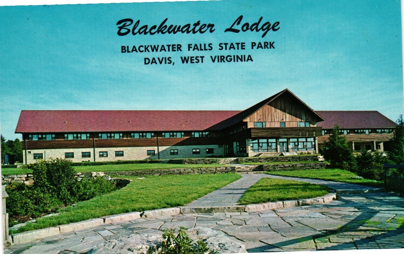 Vintage Postcard - Blackwater Lodge In State Park Davis West Virgina Un-Posted