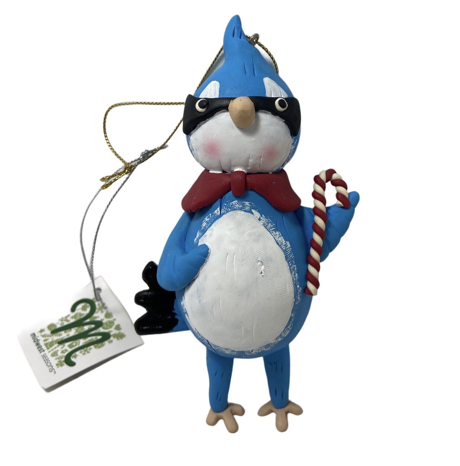 Midwest CBK Whimsical  Blue Jay Bird Christmas Ornament Blue 4.75 in
