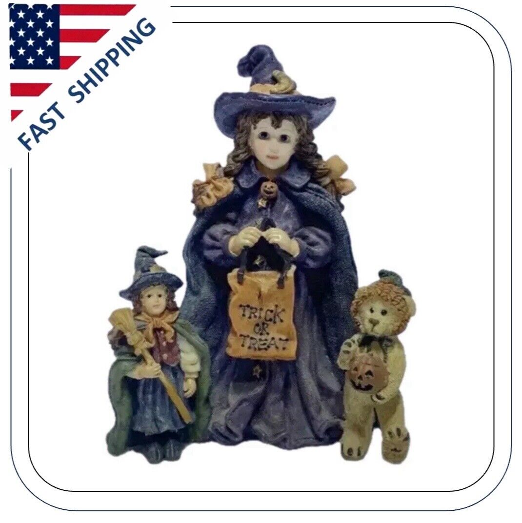 Boyds 1997 Yesterdays' Child Mallory w Patsy and JB...Trick or Treat #3517 Witch