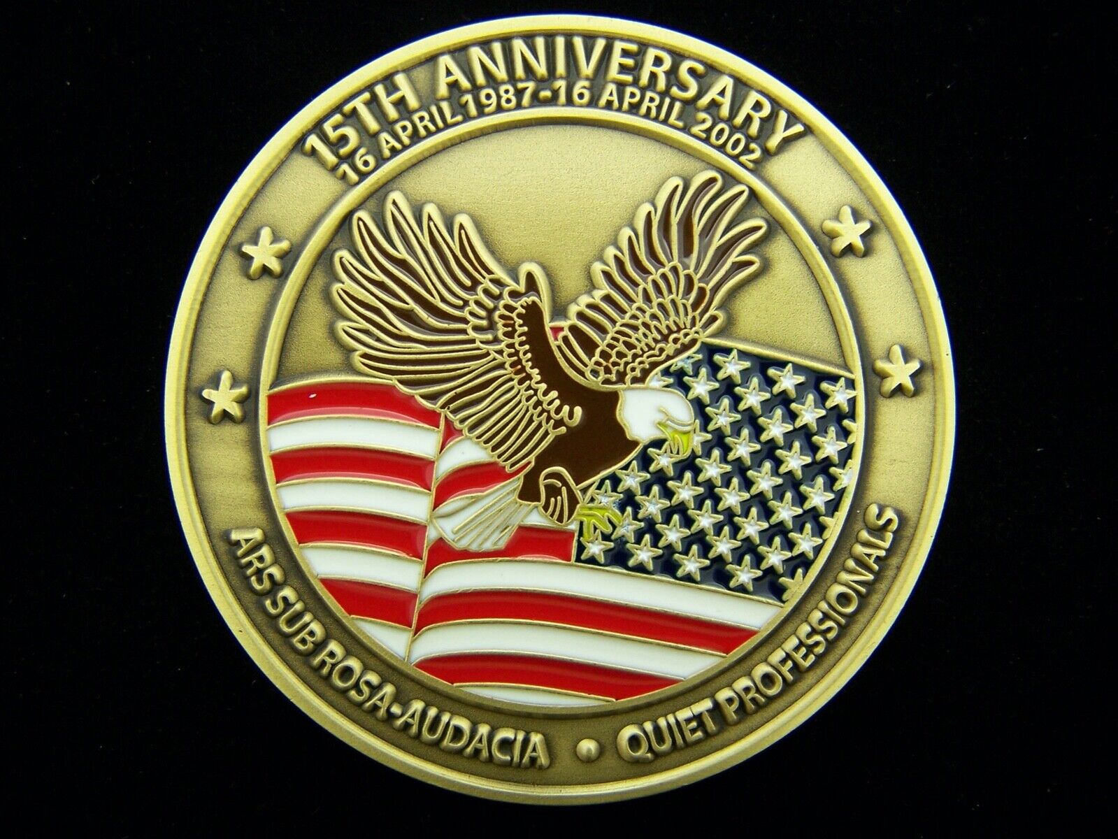 USSOCOM SOCOM 15th Anniversary 1987 - 2002 Quiet Professionals Challenge Coin