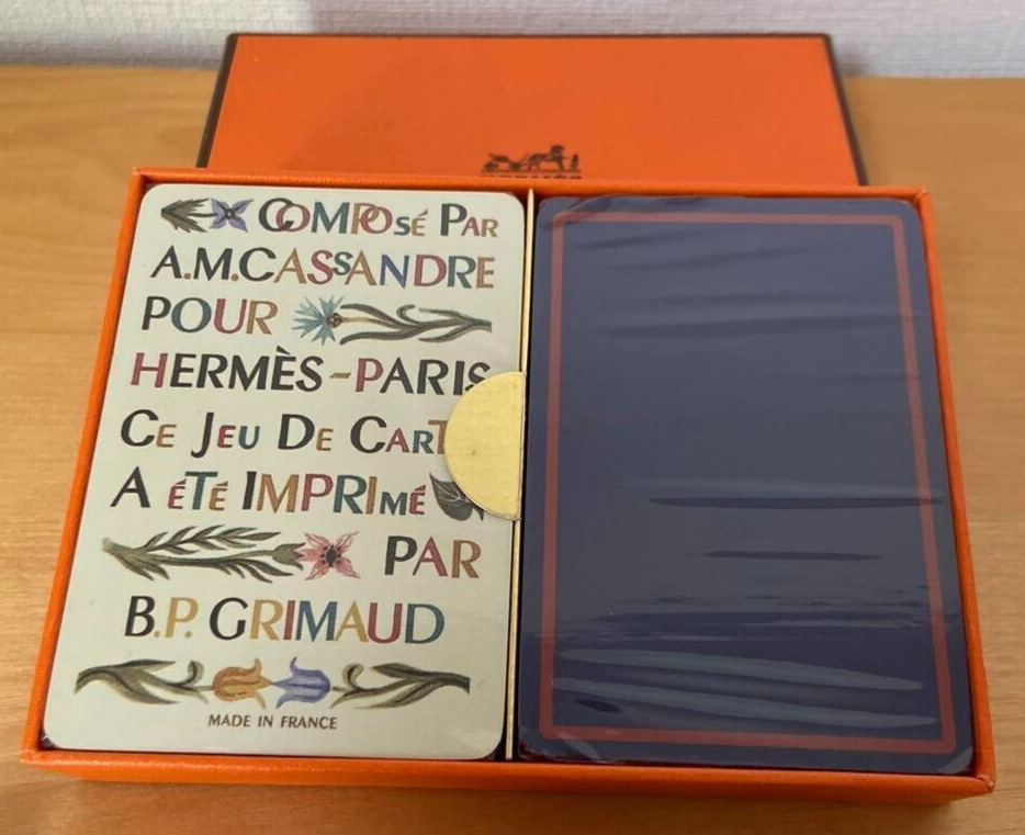 HERMES / Playing Cards Game Set of 2 Rare Both Unused / Red & Blue