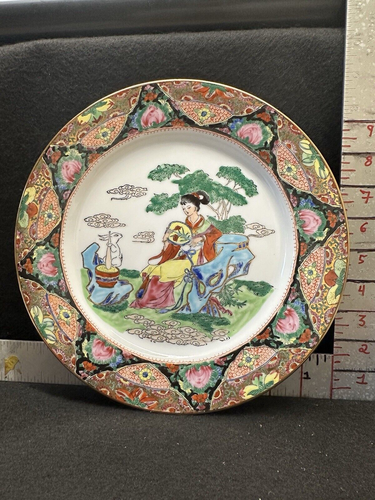 Chinese Famille Rose Plate Hand Painted Porcelain