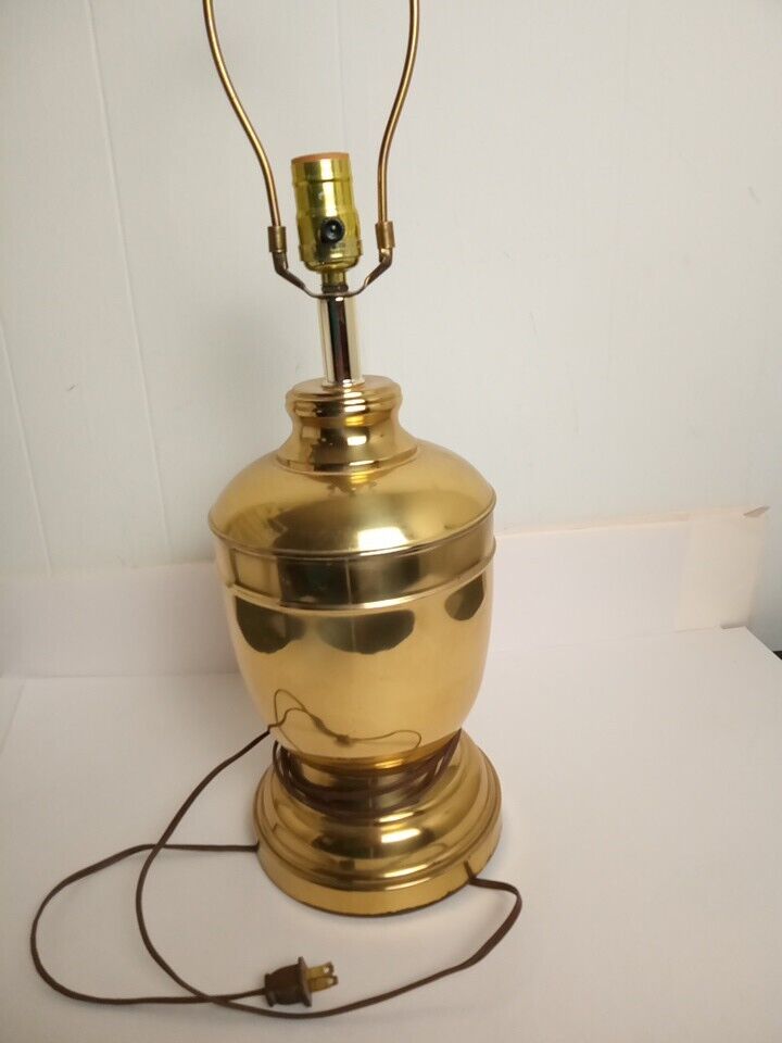 Vintage Brass Gold Mid Century Modern MCM Table Lamp 24\