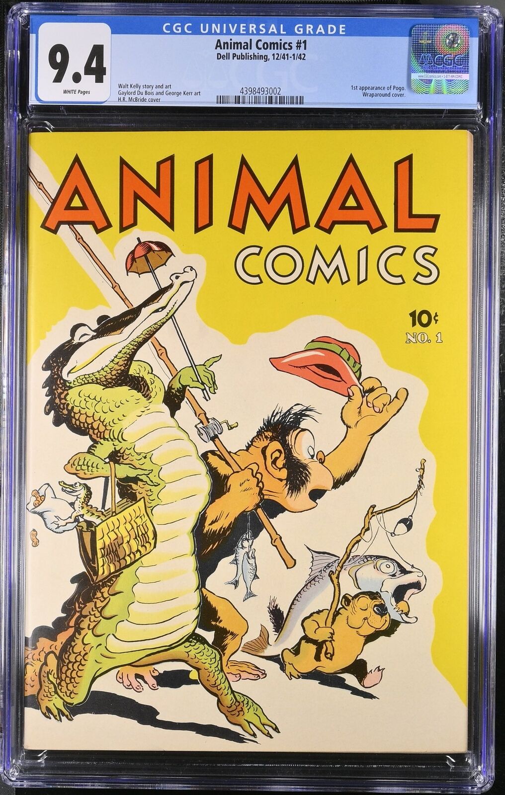 Animal Comics (1942) #1 CGC NM 9.4 White Pages 1st Appearance of Pogo
