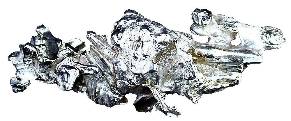 52.89 Gram 1.86 Ounce 2 1/2 x 1 x 7/10 Inch Casted Silver Nugget EBS1373P/5324