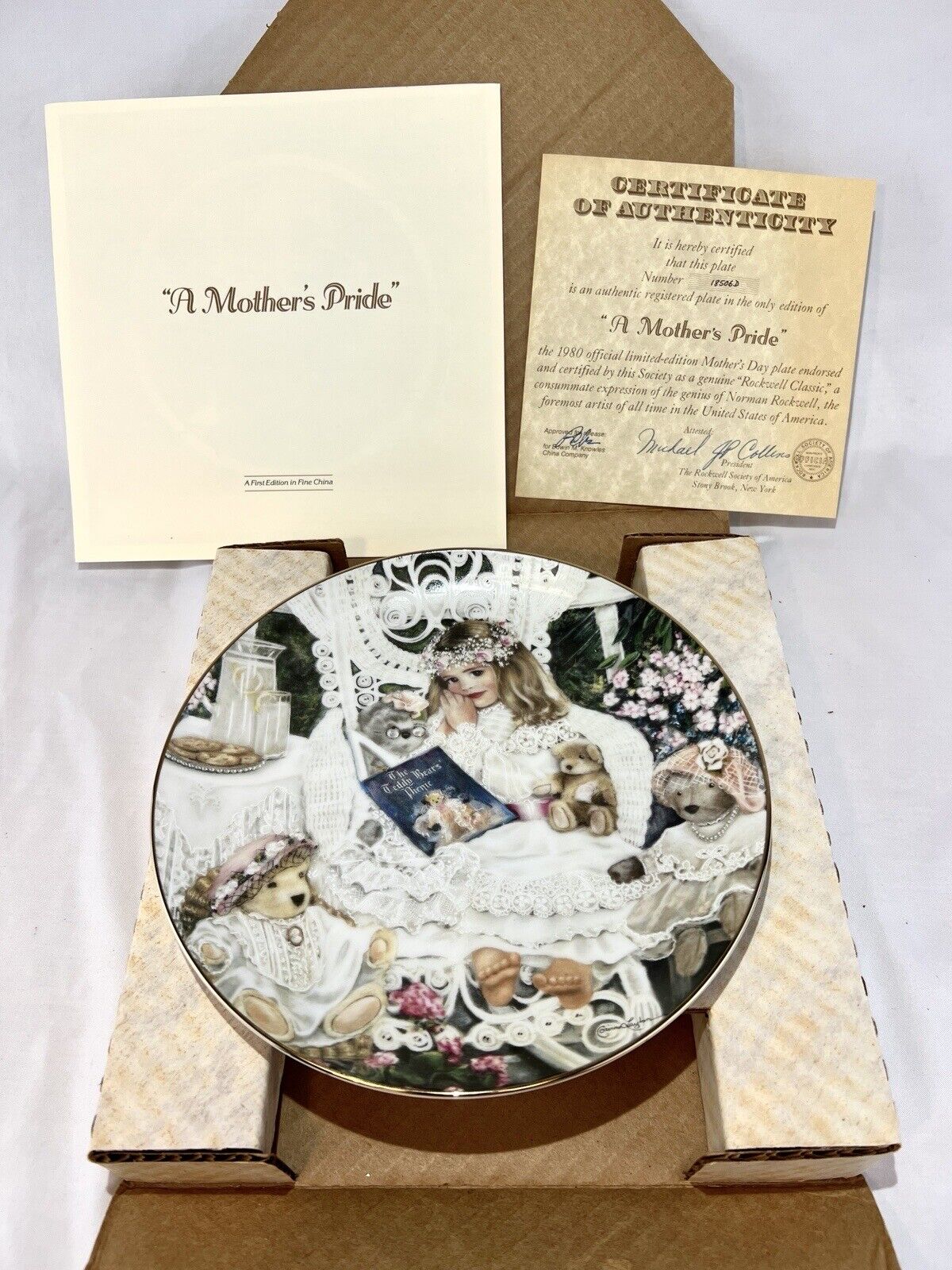 Knowles Edwin M. China Co Limited Edition Plate “bridget” By Gorinne Layton 1990
