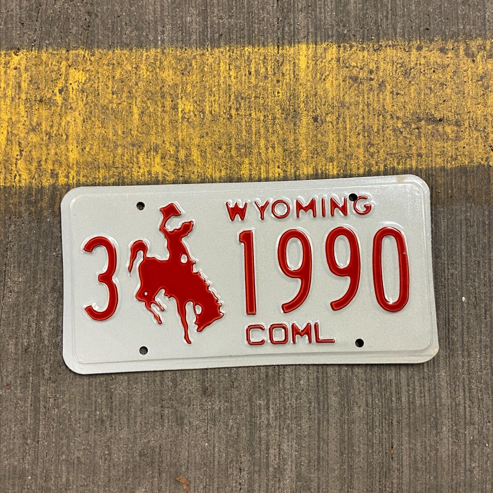 1988 Wyoming TRUCK License Plate Vintage Auto Garage Sheridan Birth Year 3 1990