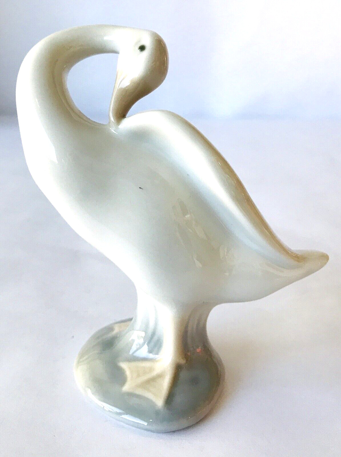 Lladro Preening Goose 4553 Porcelain Farm Animal Figurine Gloss Made in Spain