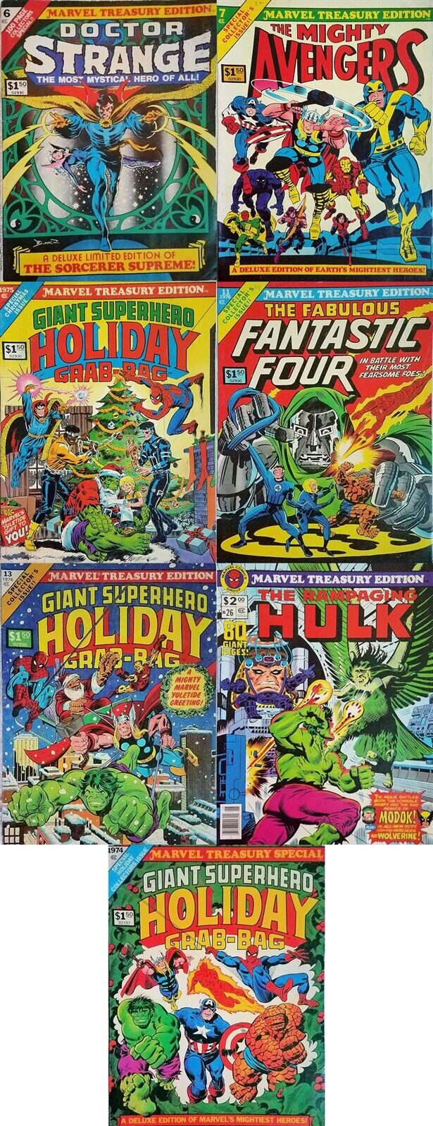 Marvel Bronze Treasury Edition Lot - Seven (7) Books