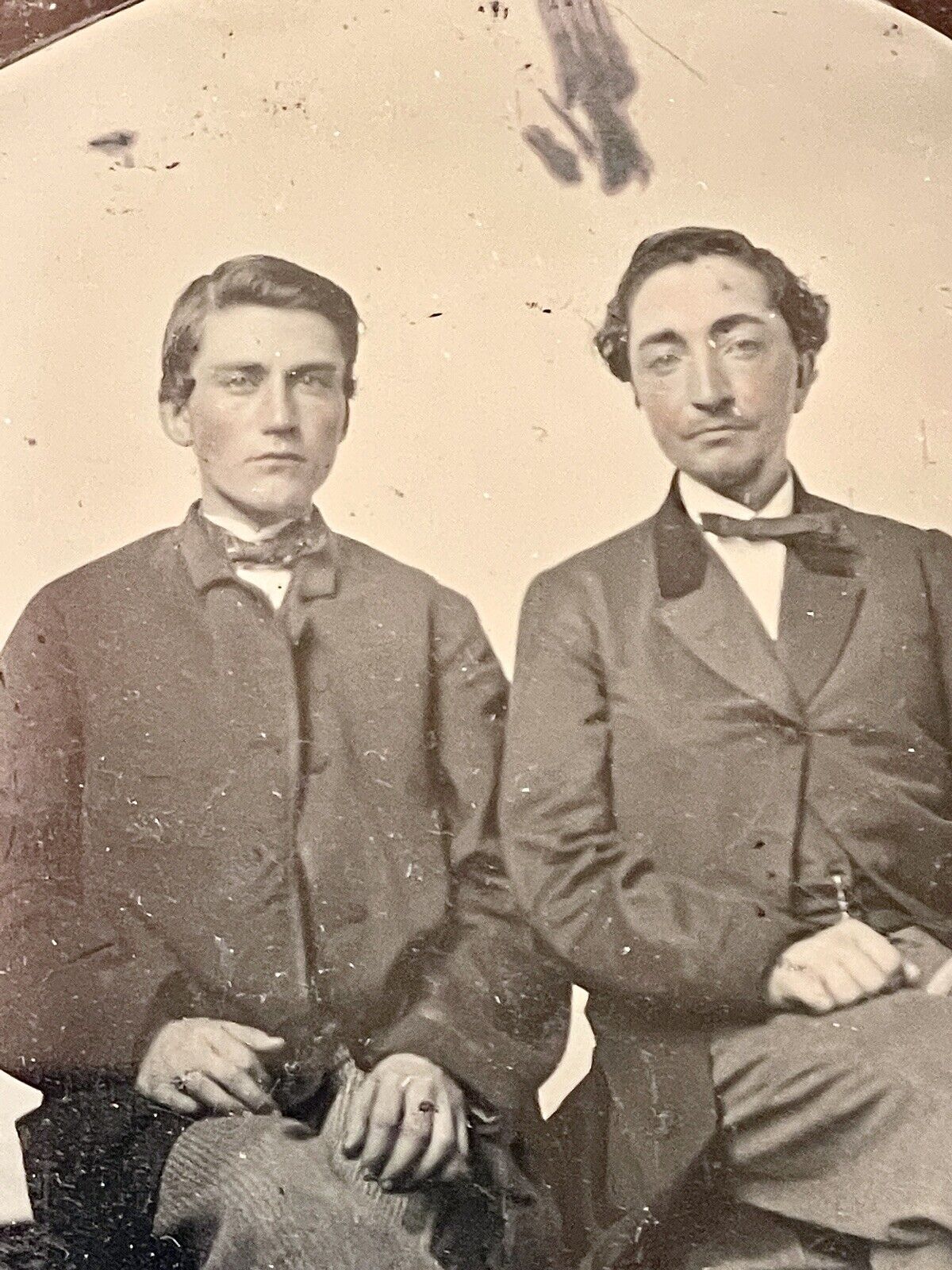 Excellent Mid-19th Century Ambrotype Photo - Handsome Young Men Posing