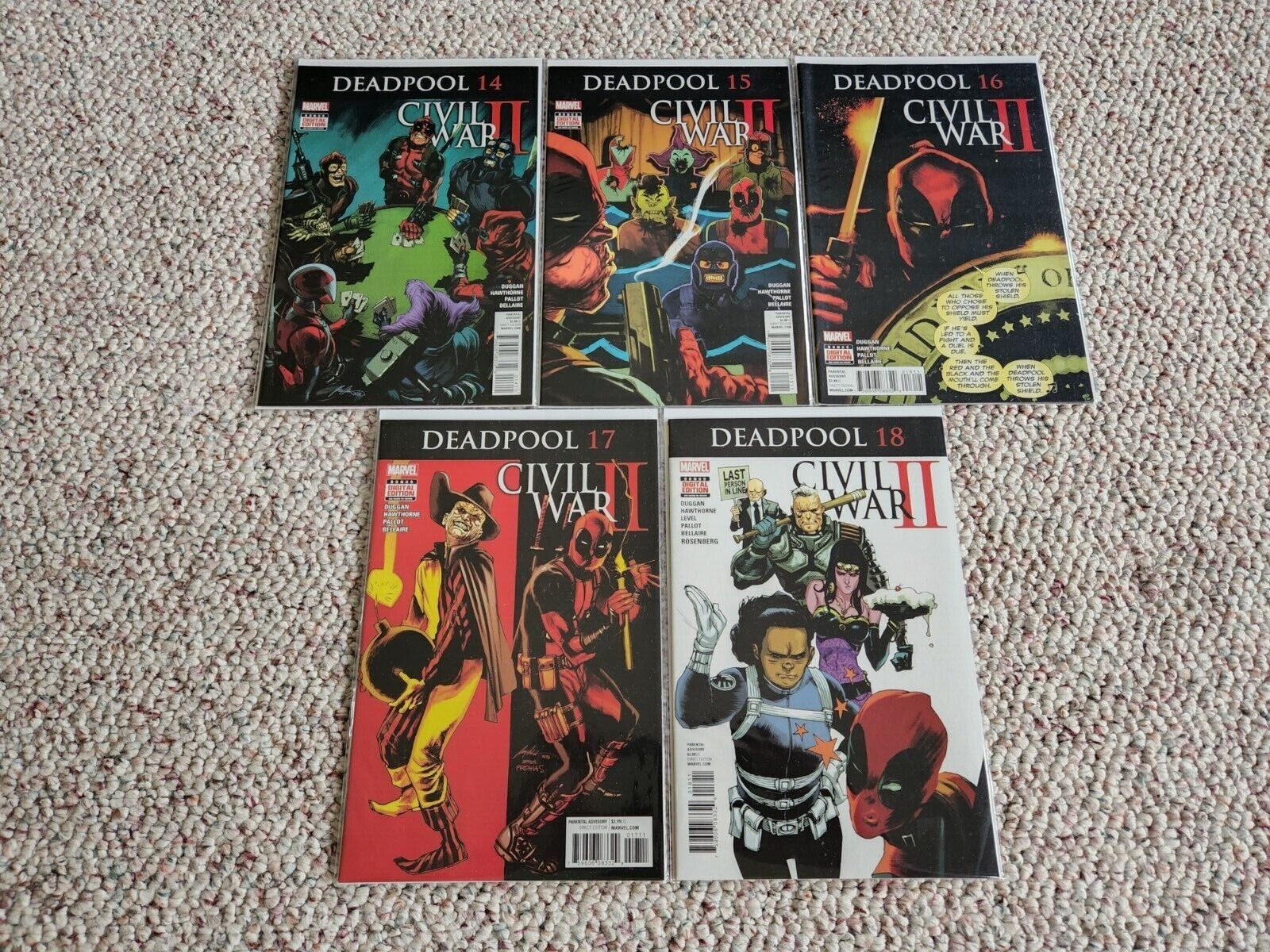 Civil War II Deadpool Comics #14-18 - Never been read