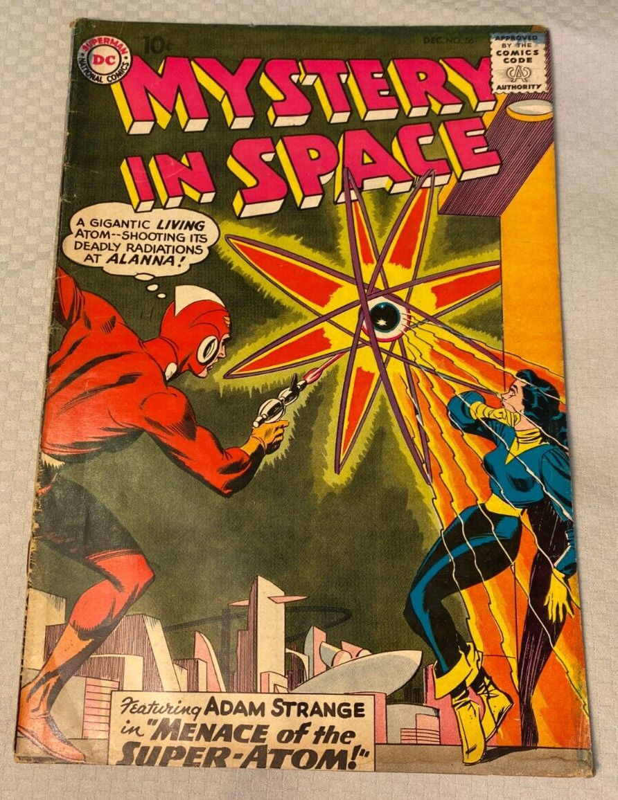 Mystery in Space 56 Sci Fi DC Comic Book 1959 Silver Age Vtg Adam Strange Vtg