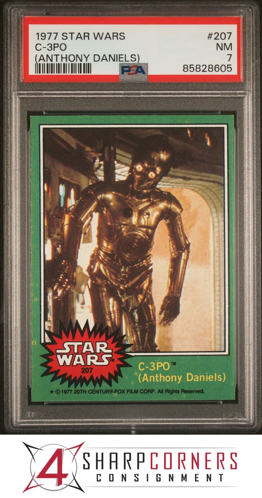 1977 STAR WARS #207 C-3PO ANTHONY DANIELS PSA 7 N3910841-605